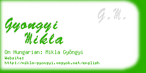 gyongyi mikla business card