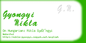 gyongyi mikla business card